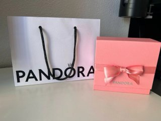 Collar Pandora Corazones Halo Plata