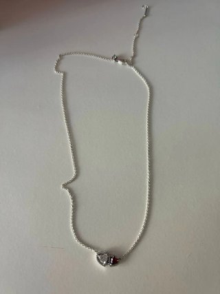 Collar Pandora Corazones Halo Plata