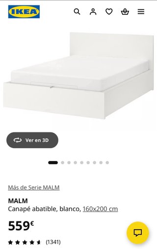 Cama Malm canapé abatible 160x200