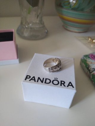Plata Vintage anillo Diseño Rayas