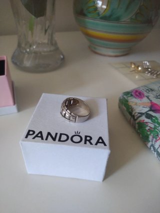 Plata Vintage anillo Diseño Rayas