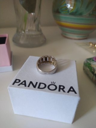 Plata Vintage anillo Diseño Rayas