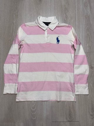 Polo Ralph Lauren Rugby Rayas Rosa y Blanco