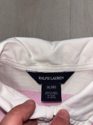 Polo Ralph Lauren Rugby Rayas Rosa y Blanco