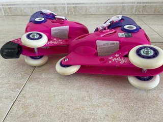 Patines Oxelo Rosa Talla 26-28 Y Casco