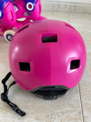 Patines Oxelo Rosa Talla 26-28 Y Casco