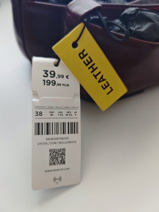 Parfois Bailarinas Piel Rojas Talla 38