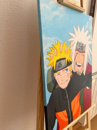 Cuadro Naruto y Jiraiya Anime