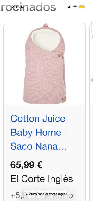 Saco carrito recien nacido Nana Cotton Juice Rosa