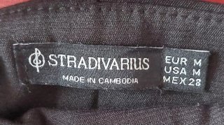 Falda pantalón Stradivarius negra Talla M