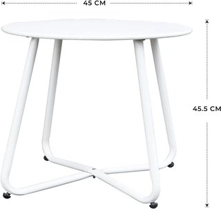 Mesa Auxiliar Grand Patio Negra/Plata