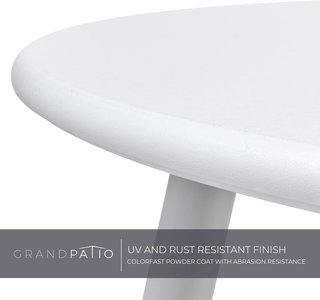 Mesa Auxiliar Grand Patio Negra/Plata