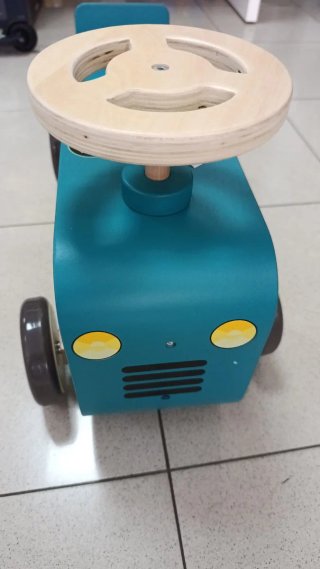 Coche correpasillos Janod madera azul +12m