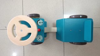 Coche correpasillos Janod madera azul +12m