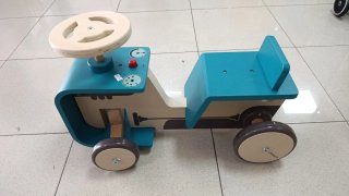 Coche correpasillos Janod madera azul +12m