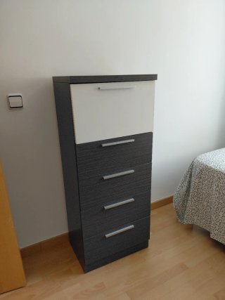 Cómoda Cajonera Gris y Blanca