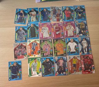 Lote de cartas de fútbol
