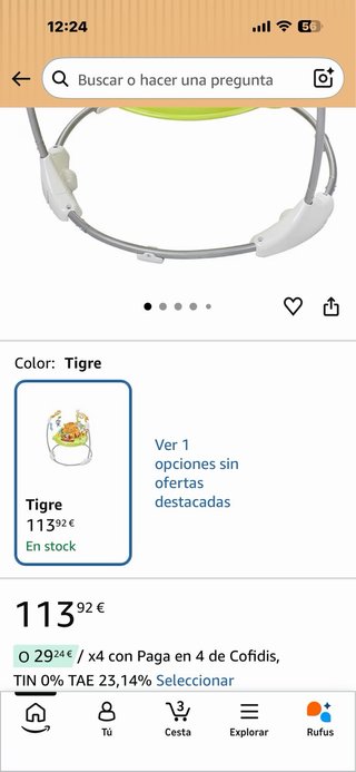 Saltador de bebe fisherprice. Solo 2 meses de uso