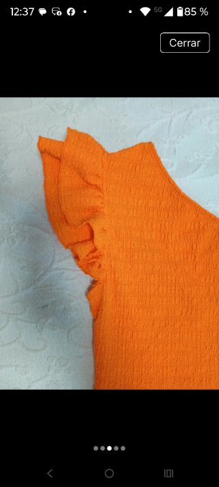 Top Shein Naranja Hombro Descubierto