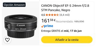 Canon Ojetivos y Accesorios