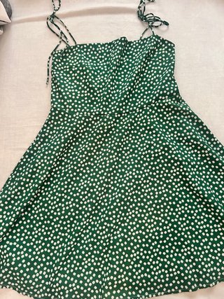Vestido verde estampado floral