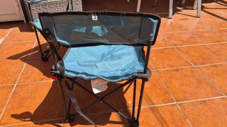 2 Sillas Plegables Playa/Camping Azul