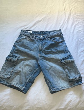 Pantalones vaqueros cargo azules
