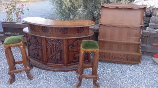 Mueble bar y estantería a medida