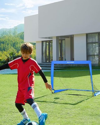 Juego de 2 Porterías de Fútbol Plegables