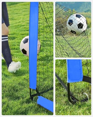Juego de 2 Porterías de Fútbol Plegables