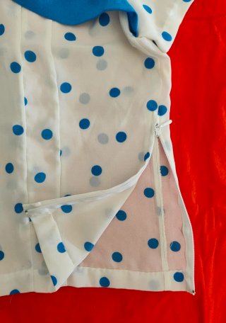 Blusa Verano Lunares Azul y Blanco