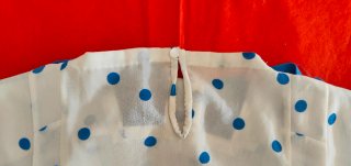 Blusa Verano Lunares Azul y Blanco
