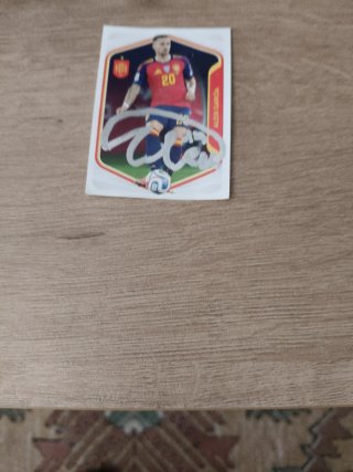 Cromo firmado Alex Garcia España