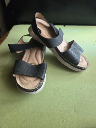 Sandalias negras mujer