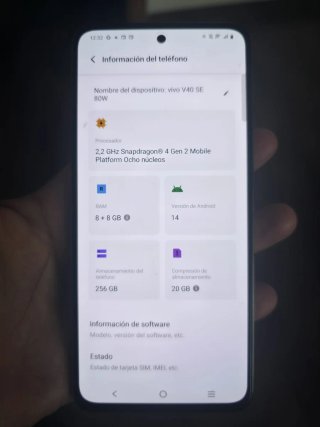 Vivo V40 SE + 5G de 256GB Nuevo
