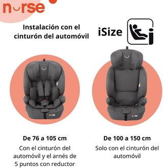 Nurse by Jané Grip Silla de Coche iSize 76–150 cm