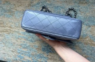 Bolso Chanel Azul Plateado