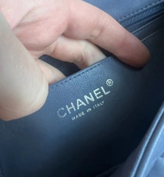 Bolso Chanel Azul Plateado