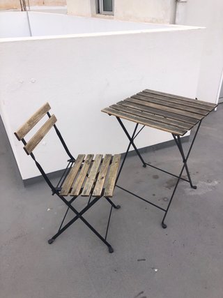 Mesa y Silla Plegable Exterior