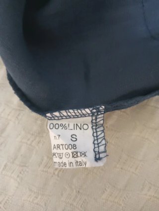 Vestito/Camicione Lino blu  Tg. M