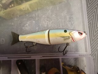 Pack 5 señuelos pesca swimbait articulados