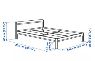 Cama de madera natural