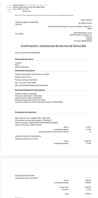 iPhone 15 Pro 256GB A Estrenar [ Nuevo sin usar ]