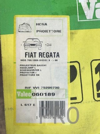 Faro Fiat regata izquierdo nuevo