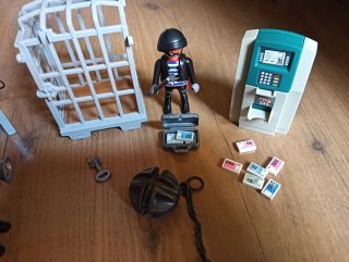 Playmobil Policía Ladrón Cárcel Puesto