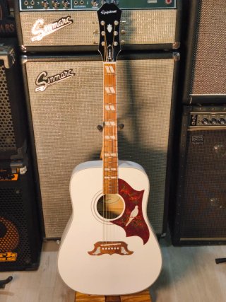 Epiphone Limited Edition Dove Pro Guitarra Blanca