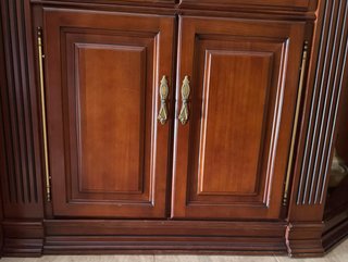 Armario modular madera y cristal