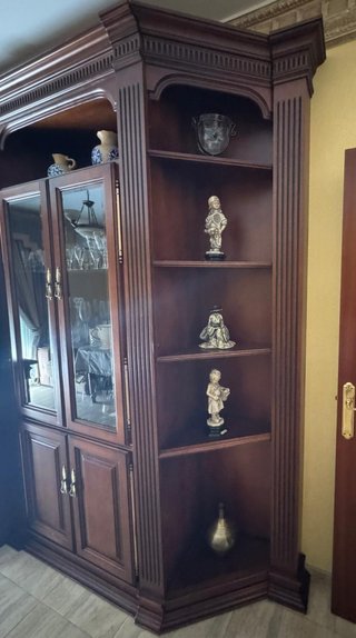 Armario modular madera y cristal