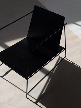 Silla Diseño Metálica Negra