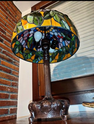 Lámpara estilo Tiffany Cristal y Metal